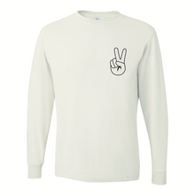 Load image into Gallery viewer, "Peace" Chest Logo Long Sleeve Tee
