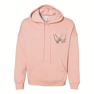 "Holding Hands" Chest Logo Hoodie