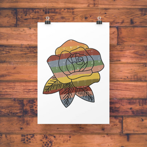 Colorful Rose Print