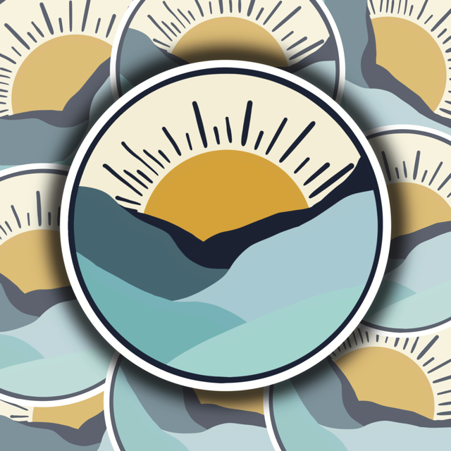 Mountain Sunrise Sticker